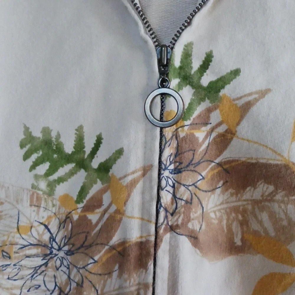 Kate Hill Cotton Zip Up Hoodie Sweatshirt Size PM - Picture 3 of 15